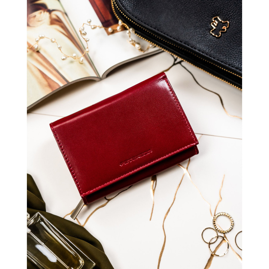 Leather wallet RFID PETERSON PTN RD-02-NGV