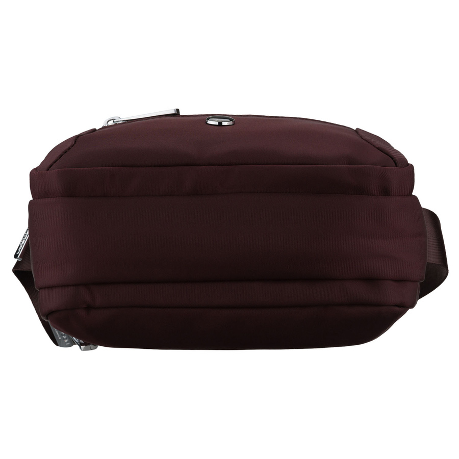 Bordowa listonoszka damska z poliestru zawieszona na regulowanym pasku - Peterson