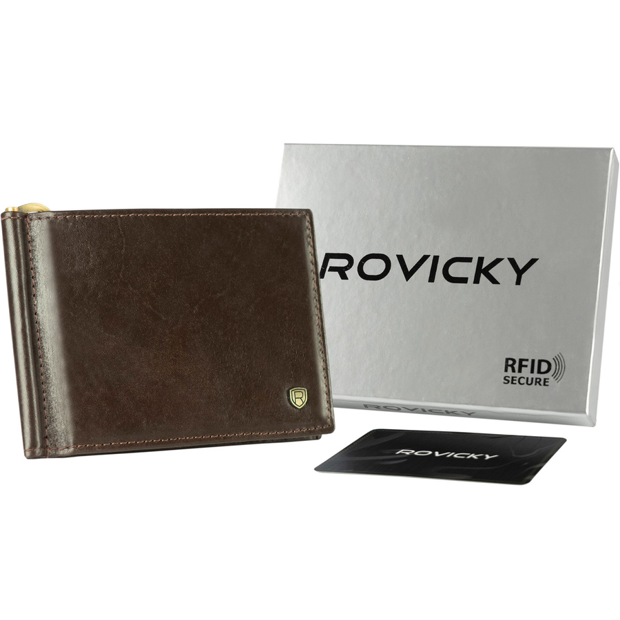 Leather wallet RFID ROVICKY N1908-RVT