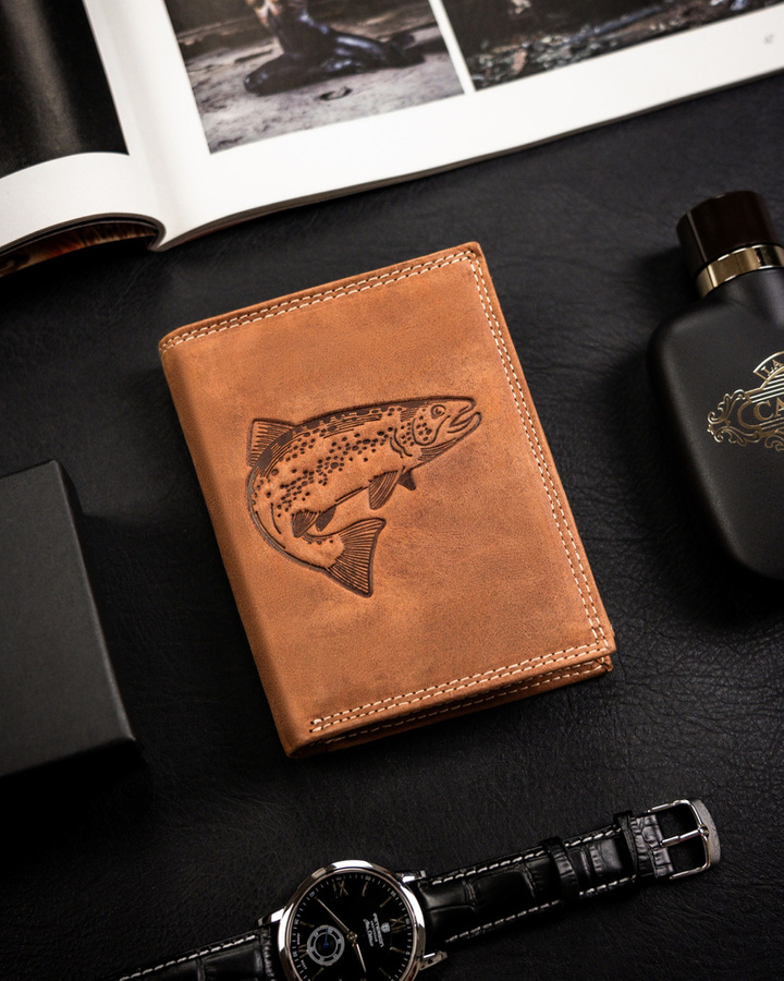 Leather wallet RFID ALWAYS WILD N4-CHM-FISH
