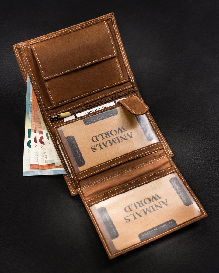 Leather wallet RFID ALWAYS WILD N4-CHM-FISH