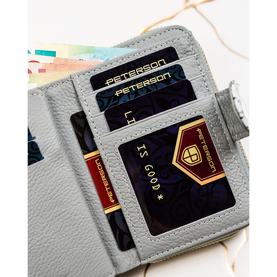 Leather wallet RFID PETERSON PTN PH31-LFL