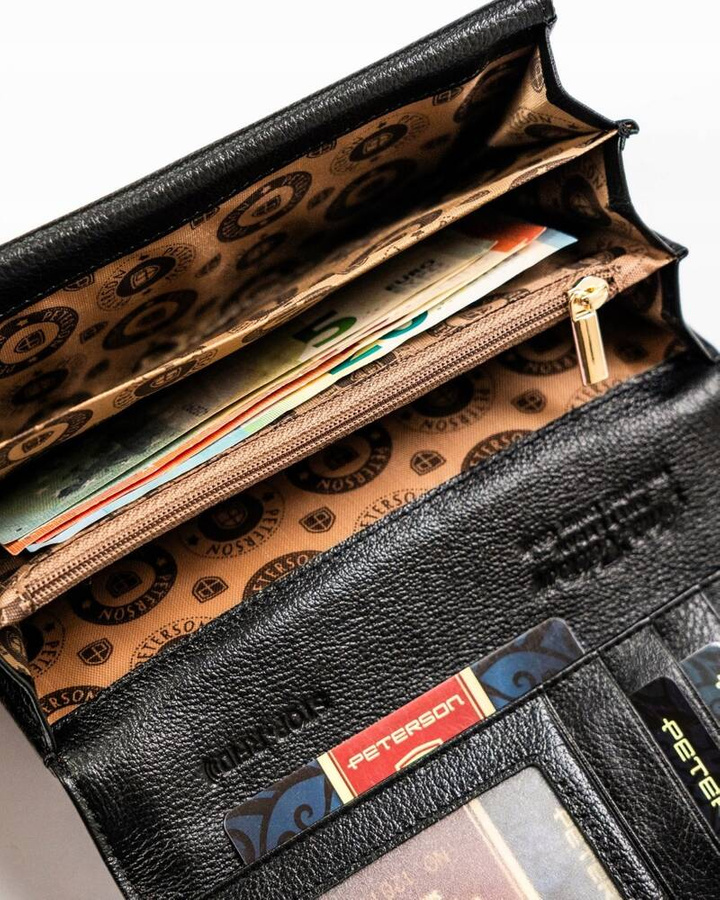 Leather wallet RFID PETERSON PTN 1N-411