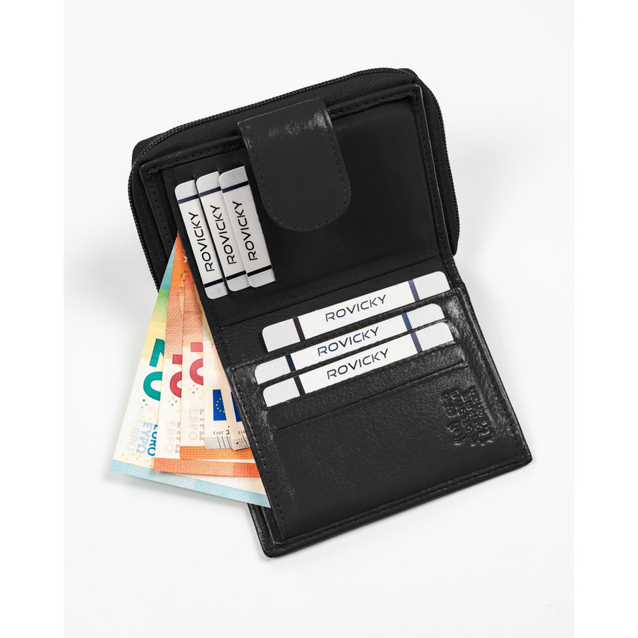 Leather wallet RFID ROVICKY R-DLL2-NCD-BL