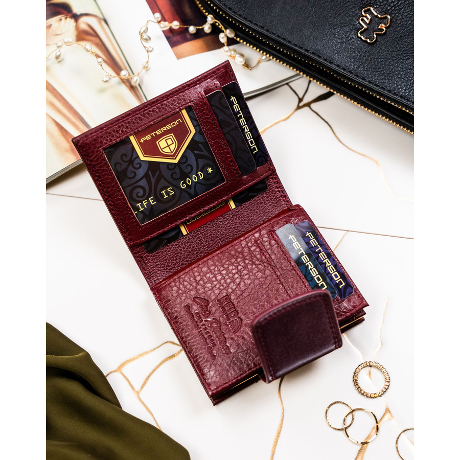 Leather wallet RFID PETERSON PTN PS329-HNL
