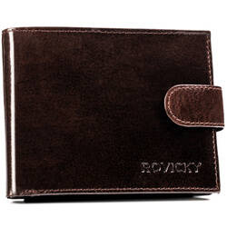 Leather wallet RFID ROVICKY N992L-RPVT-BL