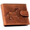 Leather wallet RFID N992L-CHM-HORSE-BL