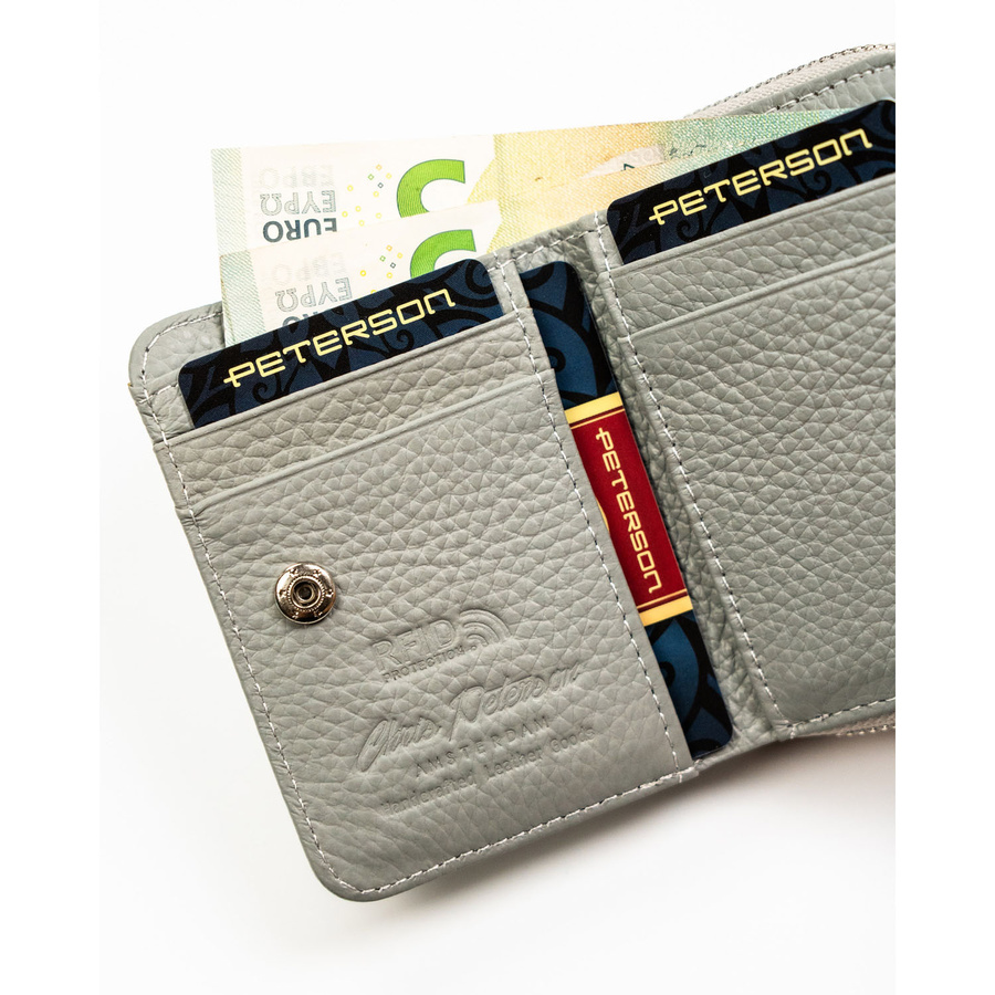 Leather+leatherette wallet RFID PETERSON PTN PX33-1-NPK