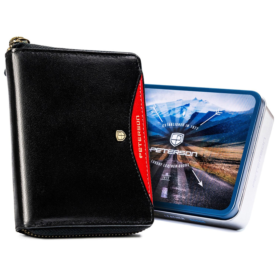 Leather wallet RFID PETERSON PTN 340.01