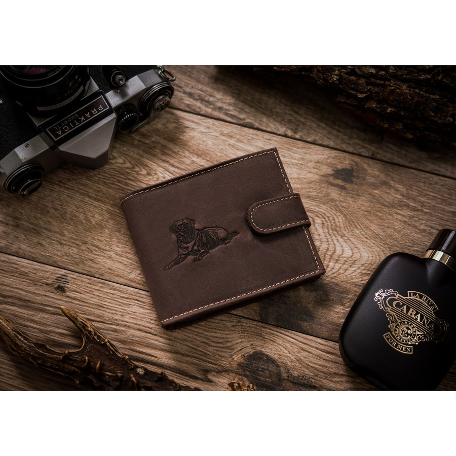Leather wallet RFID N992L-CHM-DOG-1-BL