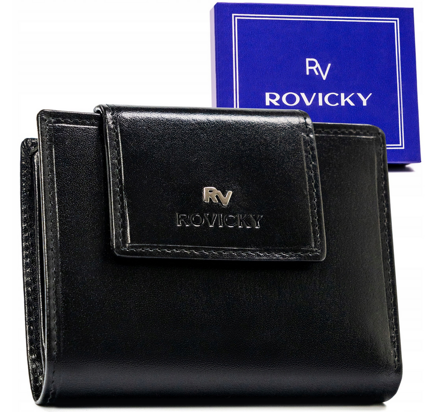 Leather wallet RFID ROVICKY RV-70613-9-BCA