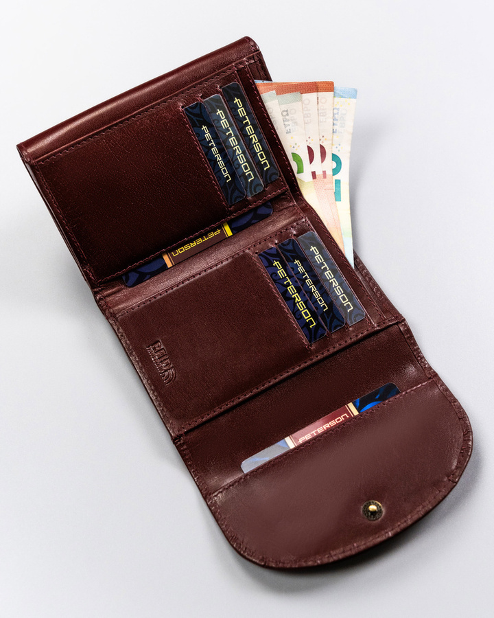 Leather's wallet RFID PETERSON PTN 116-BO