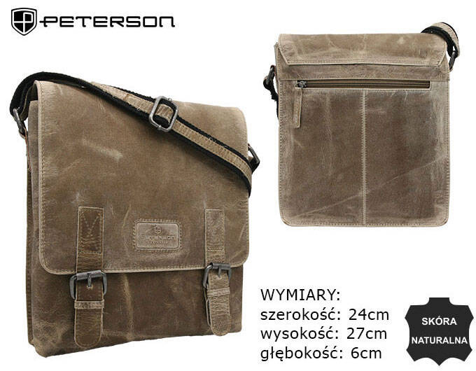 Leather bag PETERSON PTN 996-B-HUN