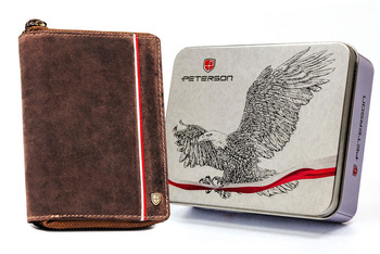 Leather wallet RFID PETERSON PTN 340P