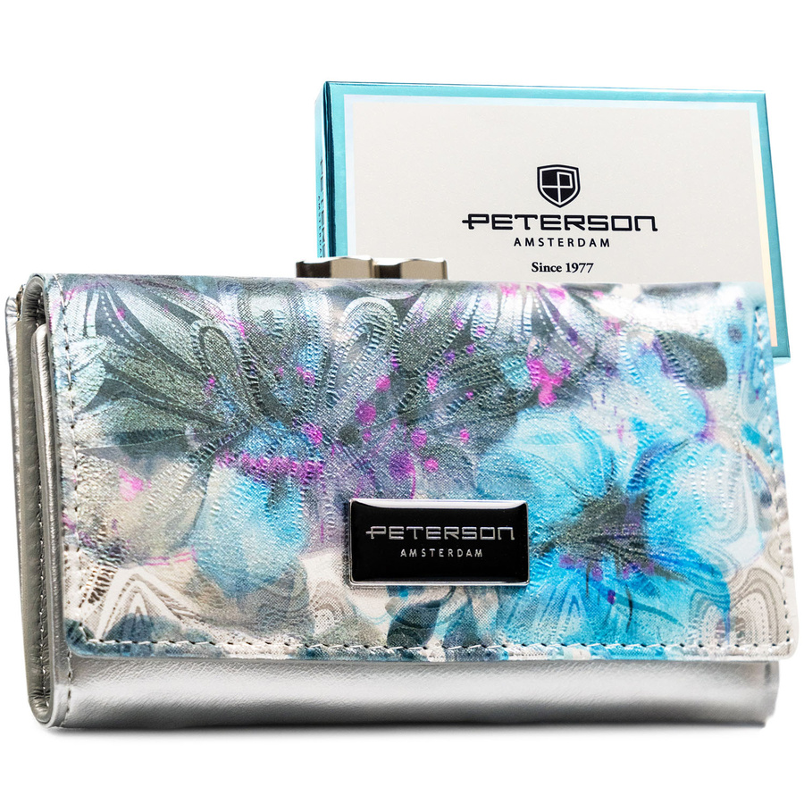Leather+leatherette wallet RFID PETERSON PTN PX23-1-NPK