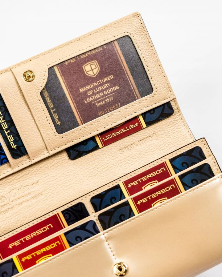 Leather wallet RFID PETERSON PTN 1N-409