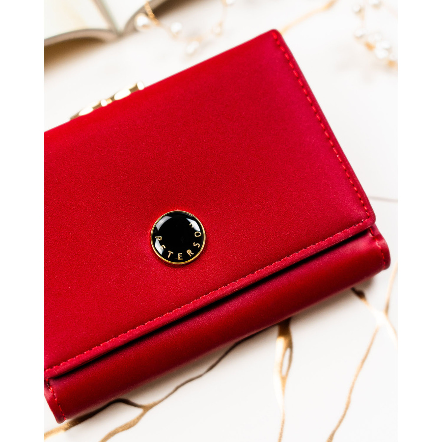 Leather and leatherette wallet RFID PETERSON PTN PS15-09-HNL