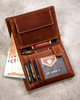 Leather wallet RFID PETERSON PTN N4-EBS