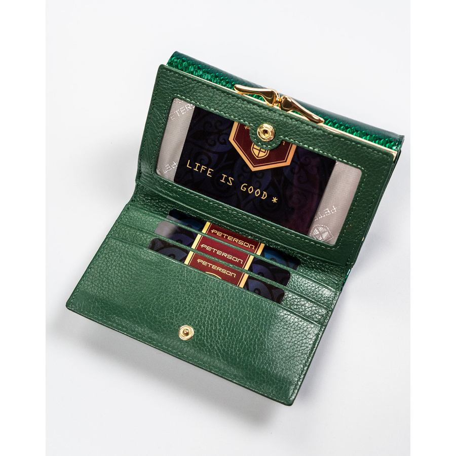 Leather wallet RFID PETERSON PTN 42108-DSL