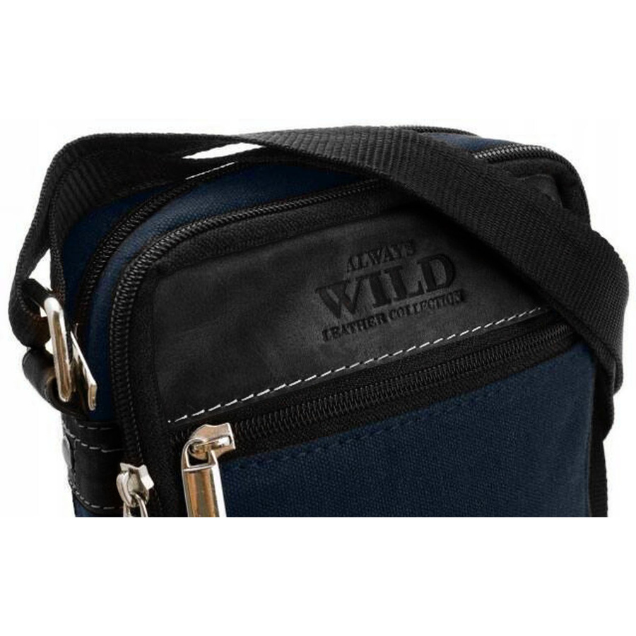 Leather+canvas bag ALWAYS WILD 588-MHC