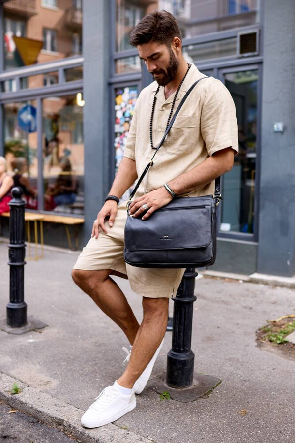 Leather's laptop bag PETERSON PTN 1728-NDM