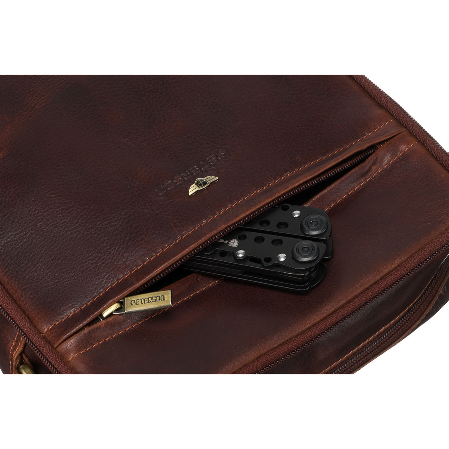 Leather bag PETERSON PTN TB-8021-WAX
