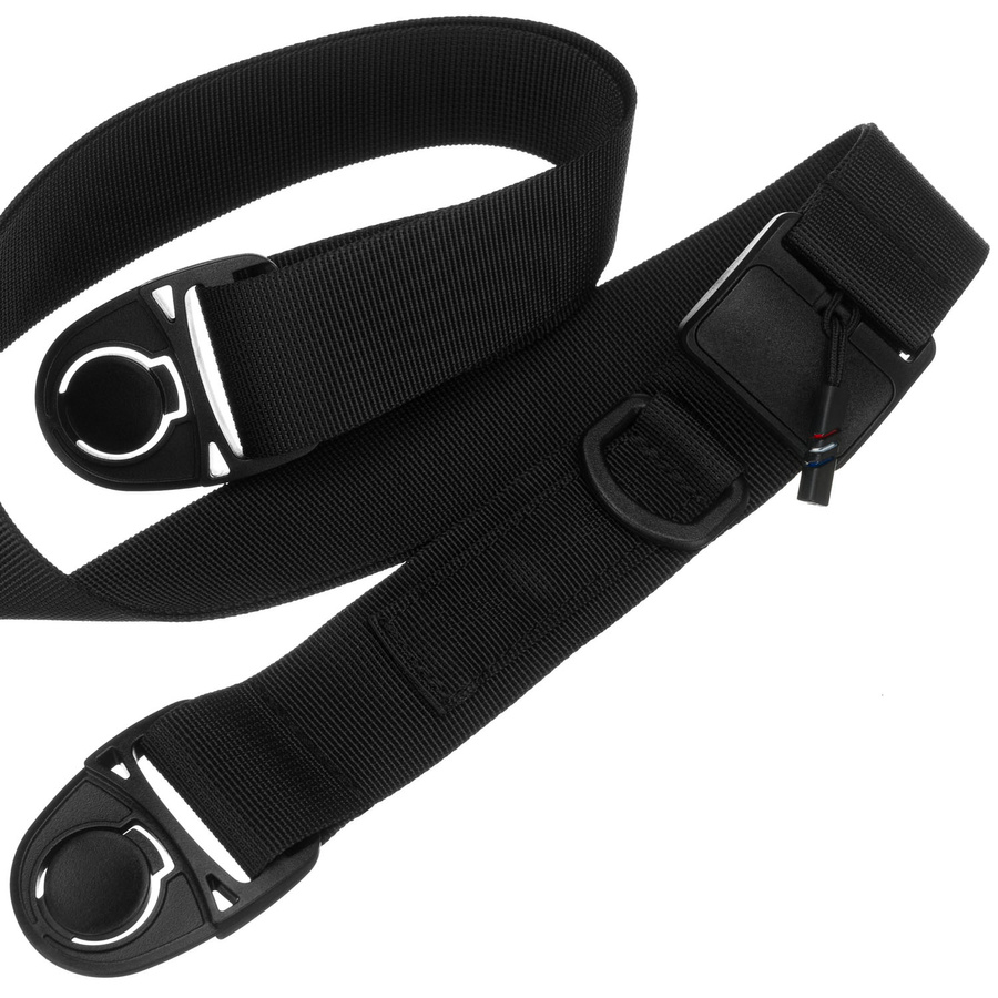 Sportowa saszetka w czarnym kolorze zamykana suwakiem, dwukomorowa - Peterson