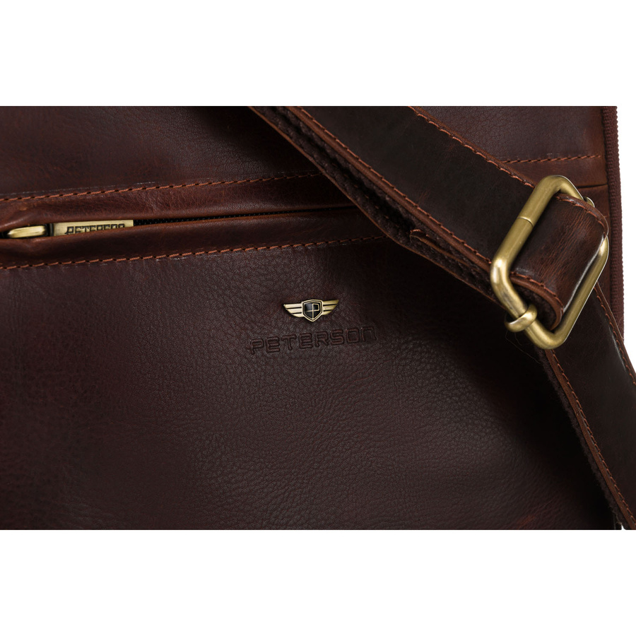 Leather bag PETERSON PTN TB-8021-WAX
