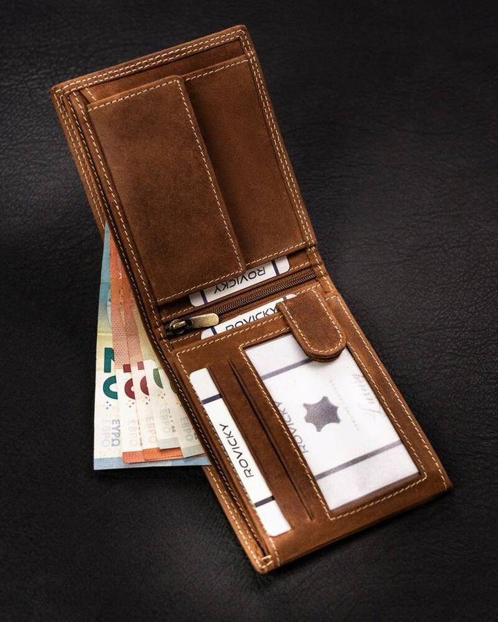 Leather wallet RFID ALWAYS WILD N992-CHM-PISC