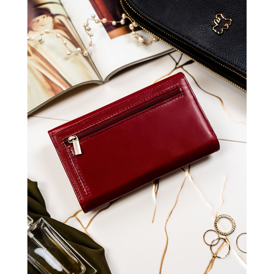 Leather wallet RFID PETERSON PTN RD-21-NGV