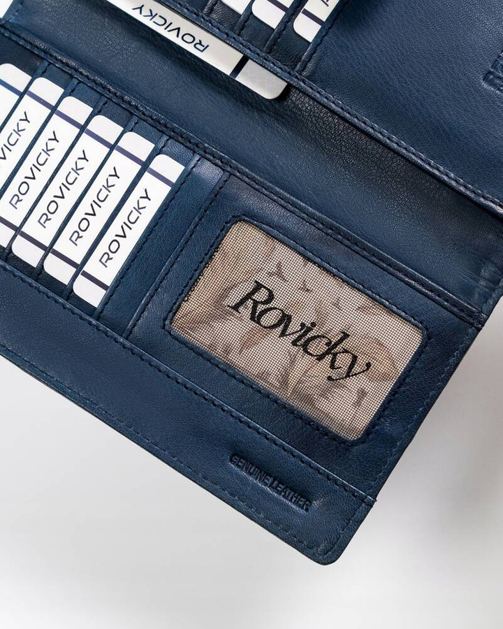 Leather wallet RFID ROVICKY R-861-DDW