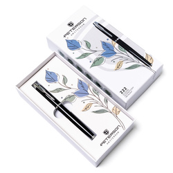 Czarny długopis metalowy z czarnym wkładem - Peterson