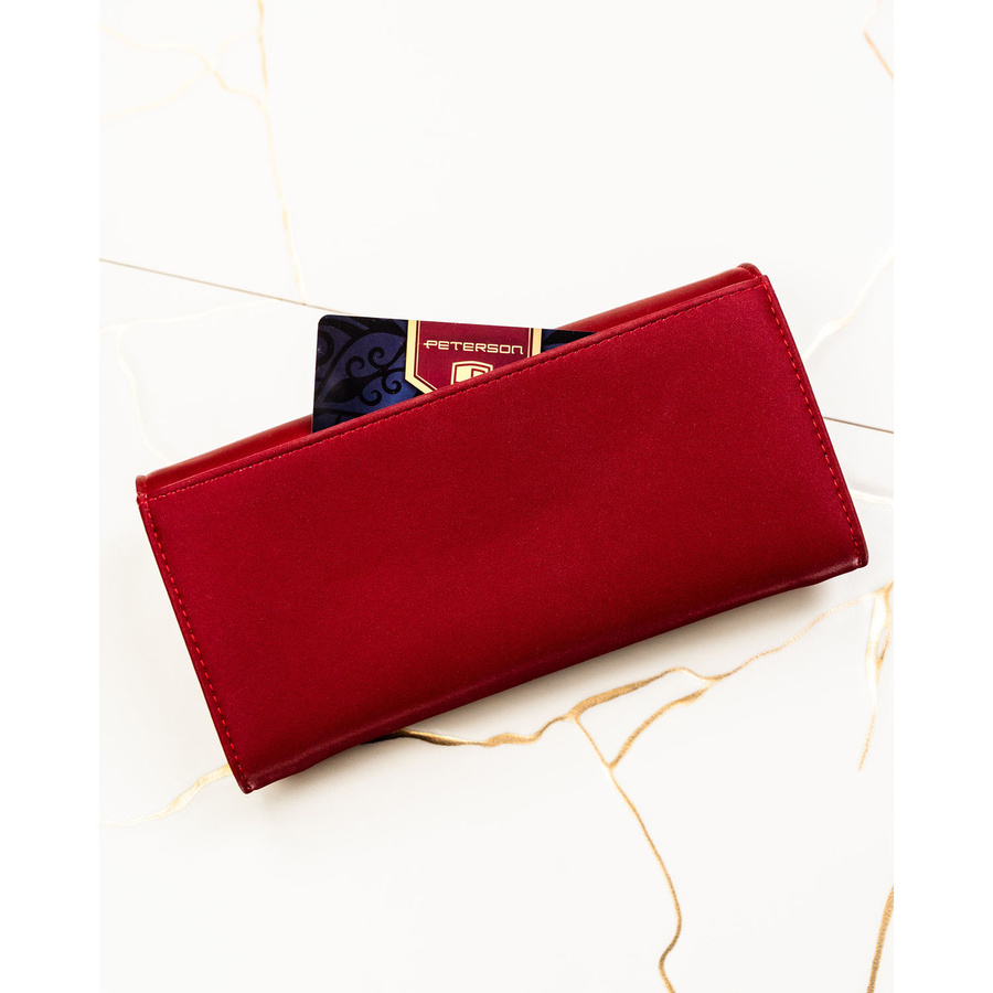 Leather and leatherette wallet RFID PETERSON PTN PS401-HNL