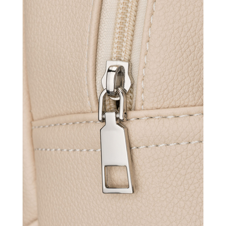 Miejski plecak damski ze skóry ekologicznej w ciemnobeżowym kolorze - Rovicky