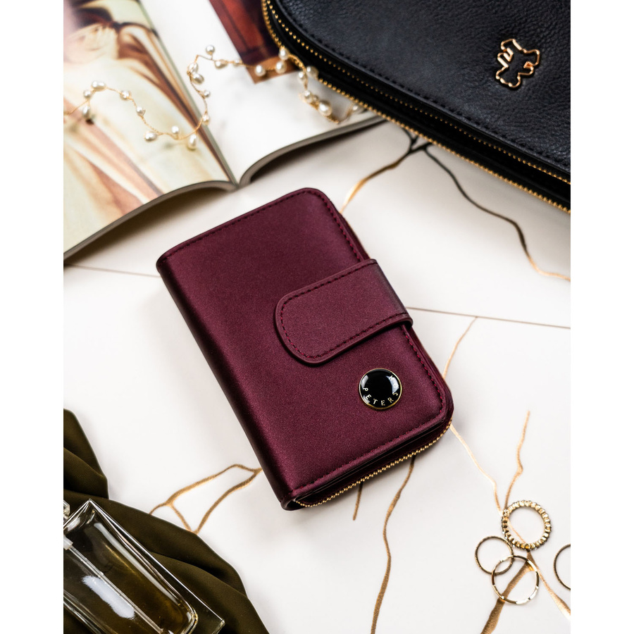 Leather and leatherette wallet RFID PETERSON PTN PS115-HNL