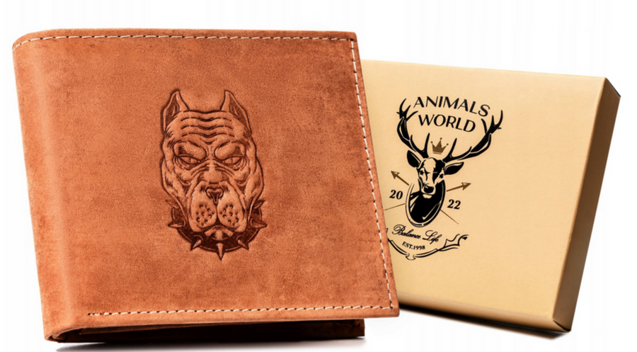 Leather wallet RFID ALWAYS WILD N992-CHM-DOG-1