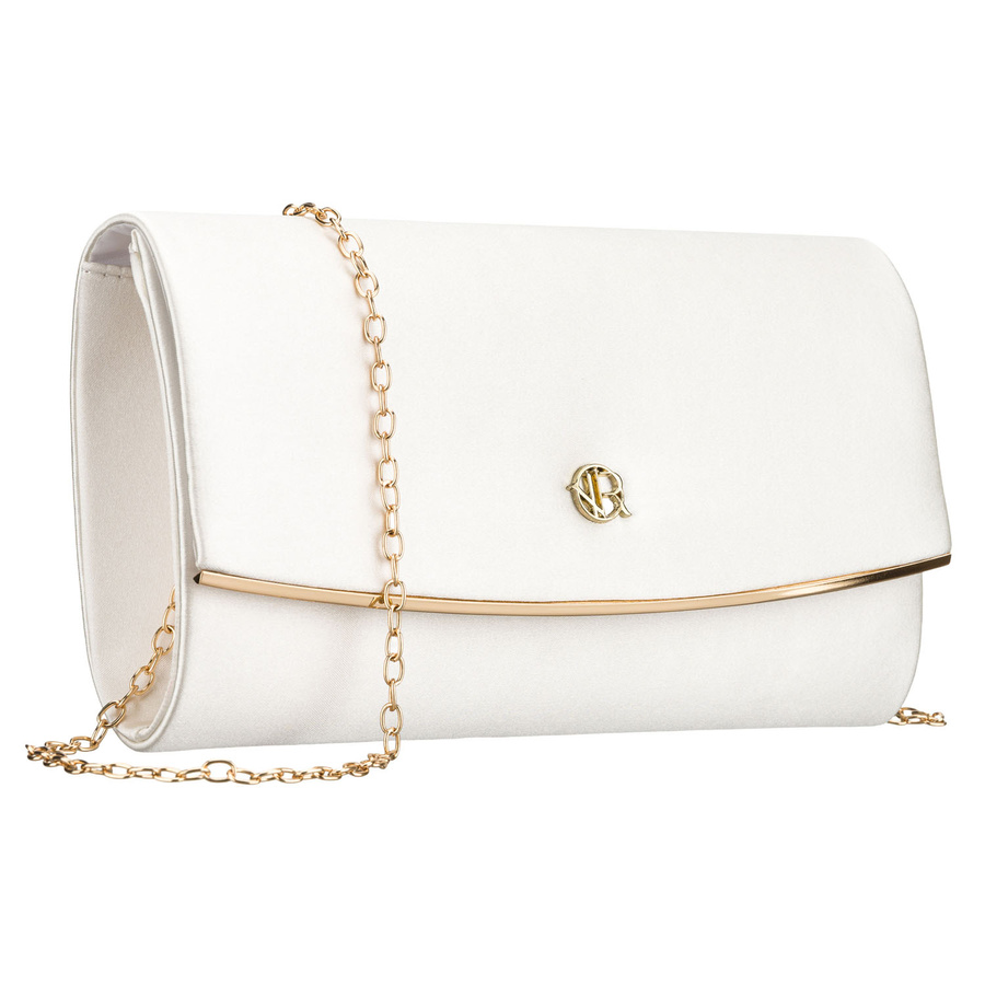 Dámska biela listová kabelka na retiazke ROVICKY