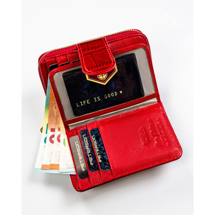 Leather wallet RFID PETERSON PTN 76115-CB