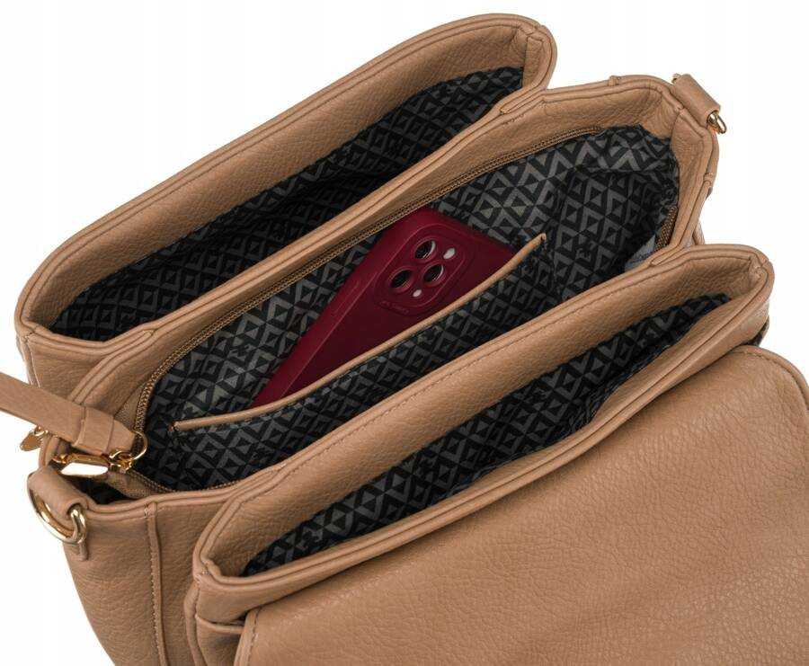 Stylowa listonoszka damska ze skóry ekologicznej - LuluCastagnette