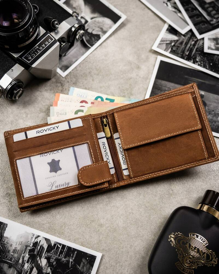 Leather wallet RFID ALWAYS WILD N992-CHM-TAUR