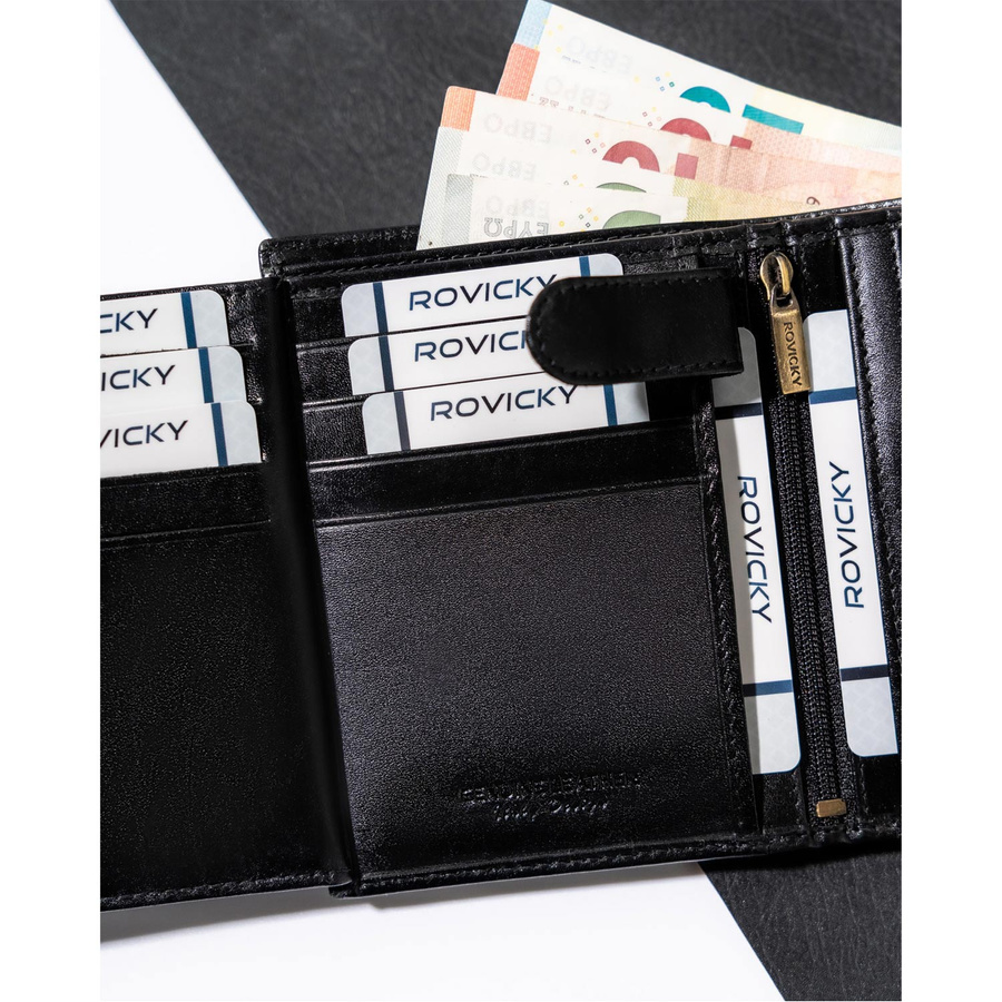 Leather wallet RFID ROVICKY N575L-RVT