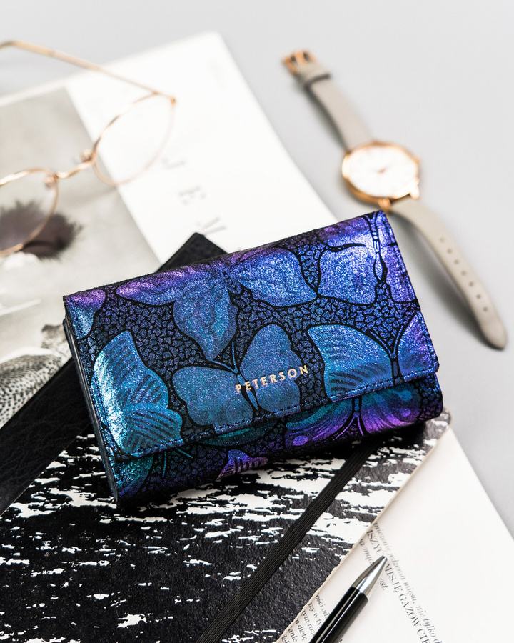 Leather wallet RFID PETERSON PTN 42108-ONBF