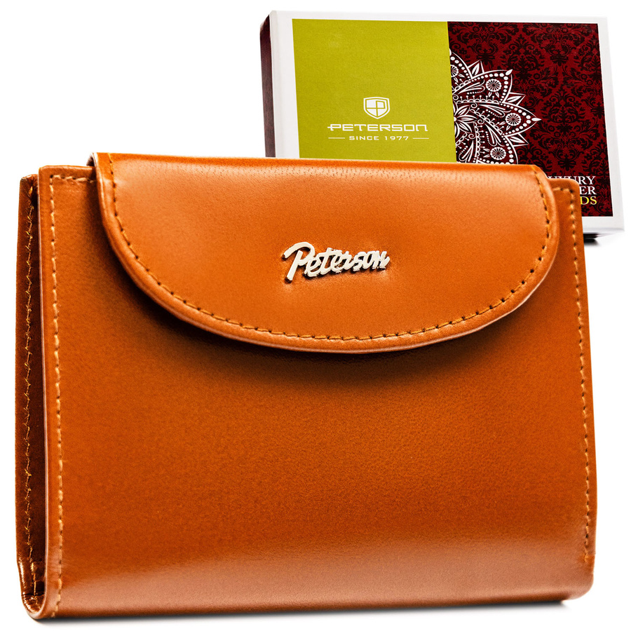 Leather wallet RFID PETERSON PTN RD-357-NGV-M