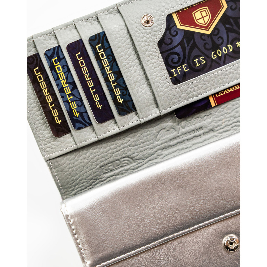 Leather+leatherette wallet RFID PETERSON PTN PX22-1-NPK