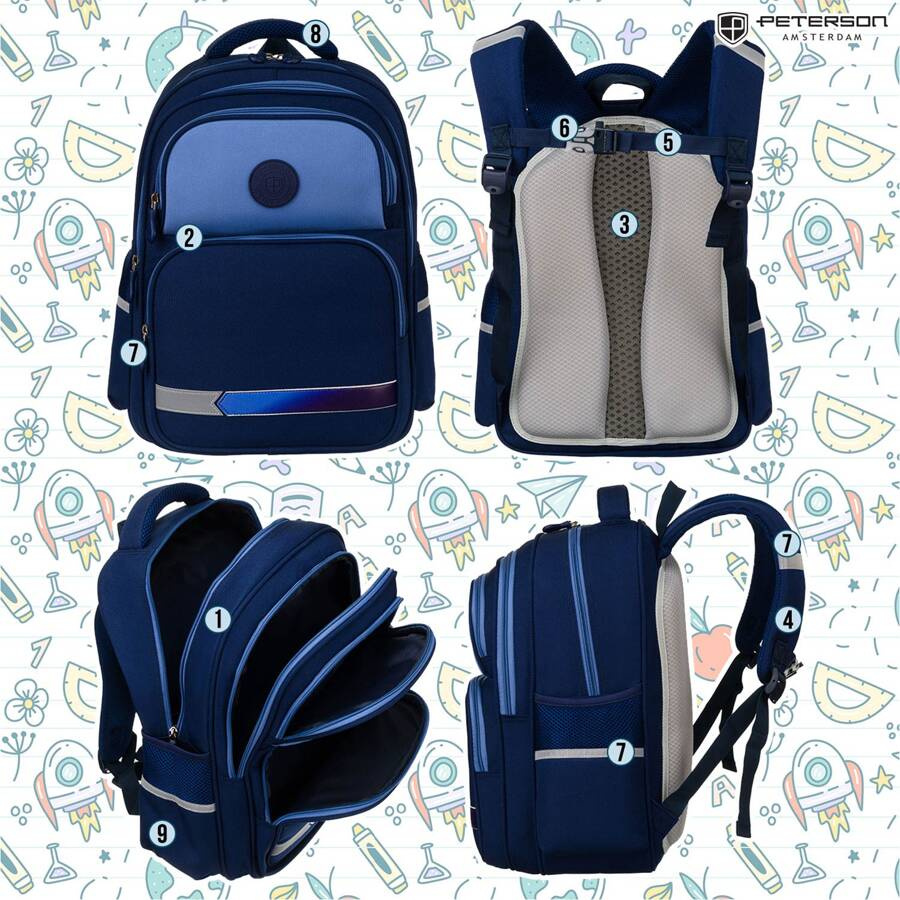 Polyester bagpack PETERSON PTN PS1