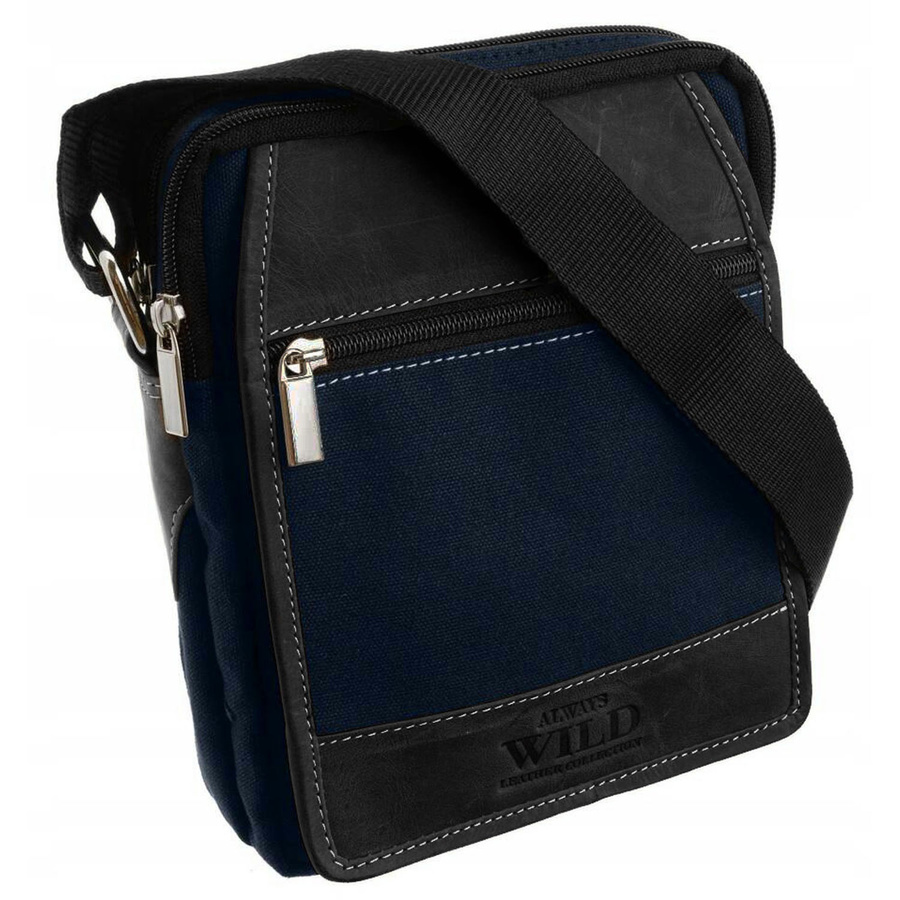 Leather+canvas bag ALWAYS WILD 251-MHC