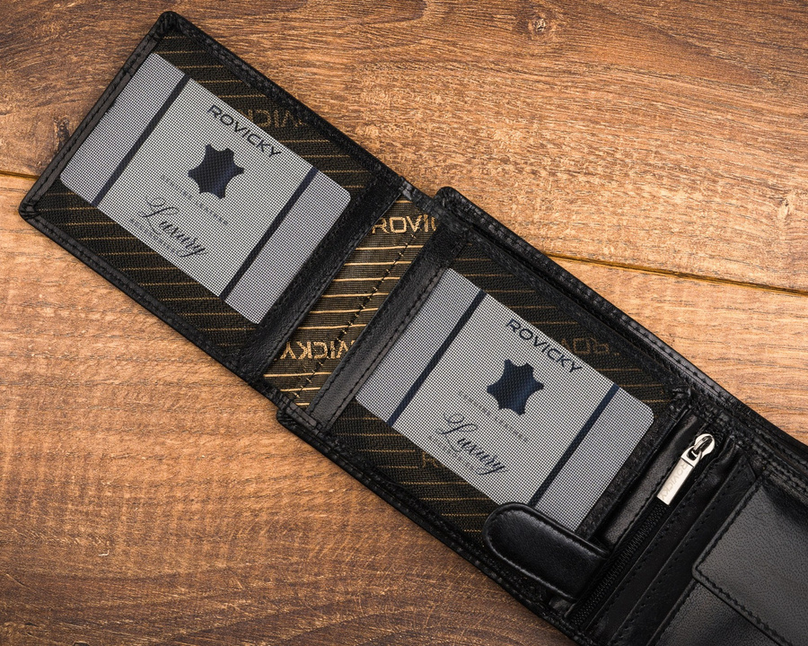 Leather wallet RFID ROVICKY CPR-992L-BAR