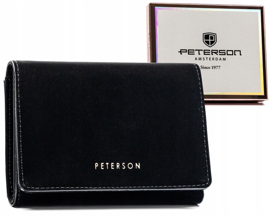 Leatherette wallet RFID PETERSON PTN 013-WEI