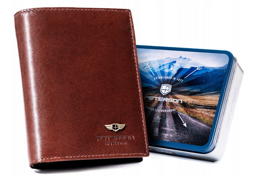 Leather wallet RFID PETERSON PTN 22308-VT