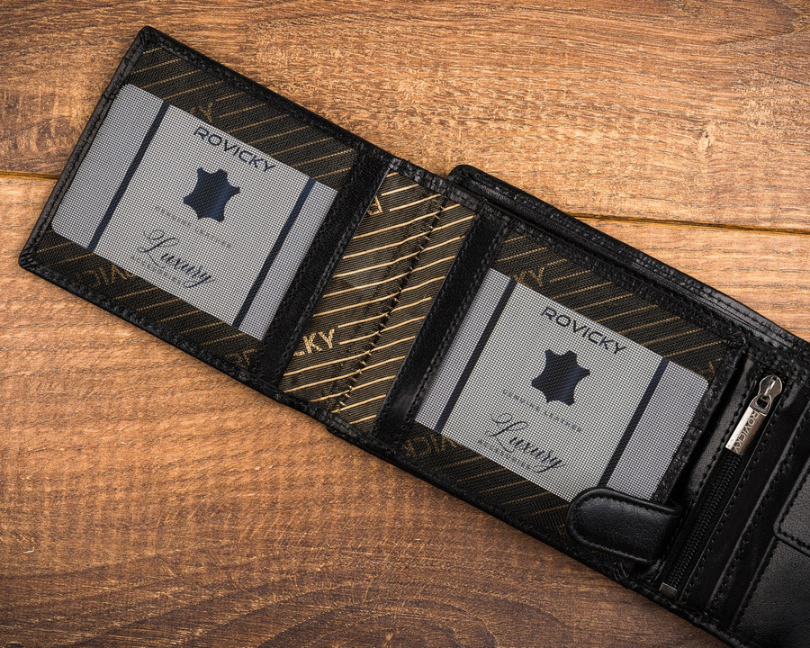 Leather wallet RFID ROVICKY CPR-992-BAR